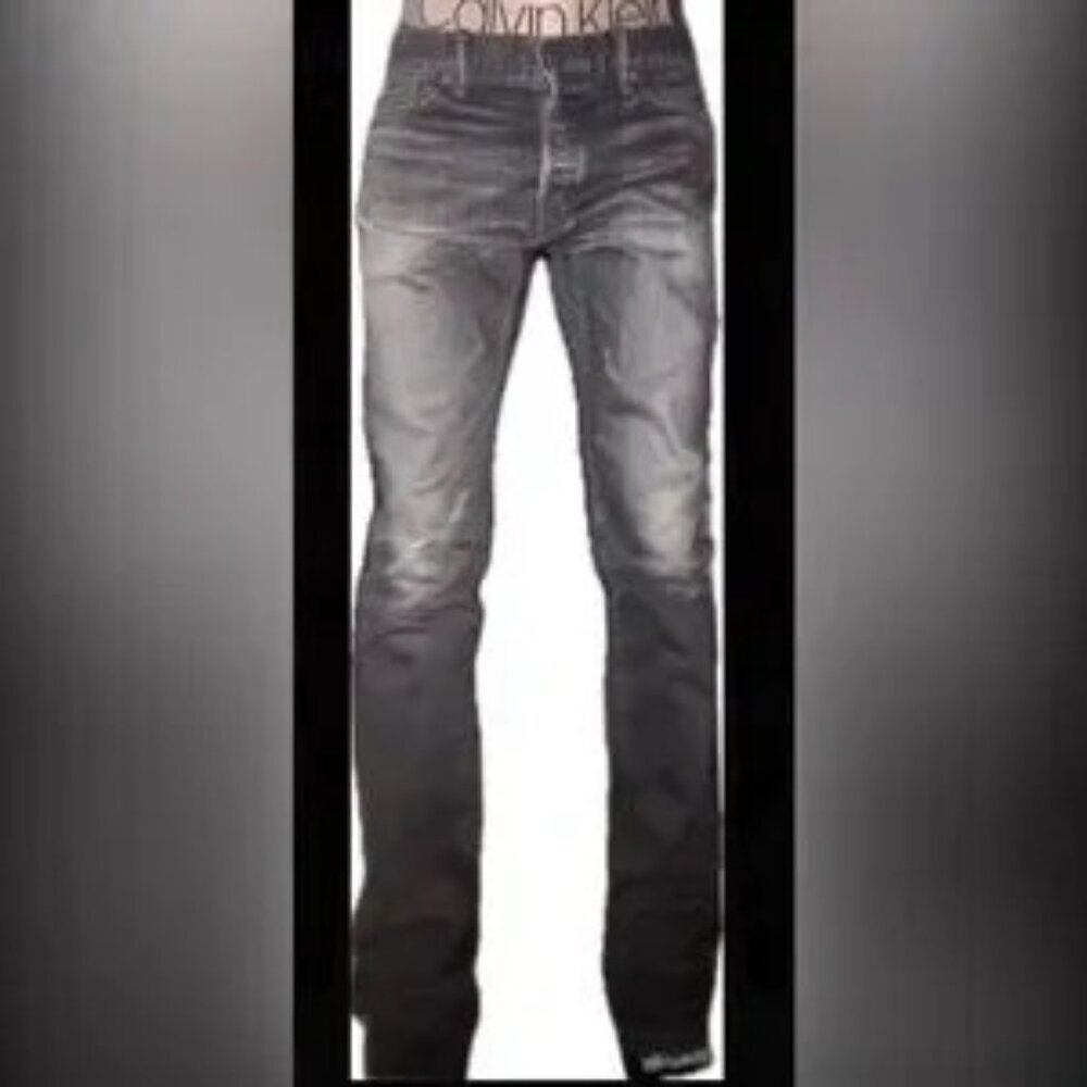 Men's John Elliott Cast 2 Season 10 Antique Daze Black Denim Jeans, NWOT, Raw He